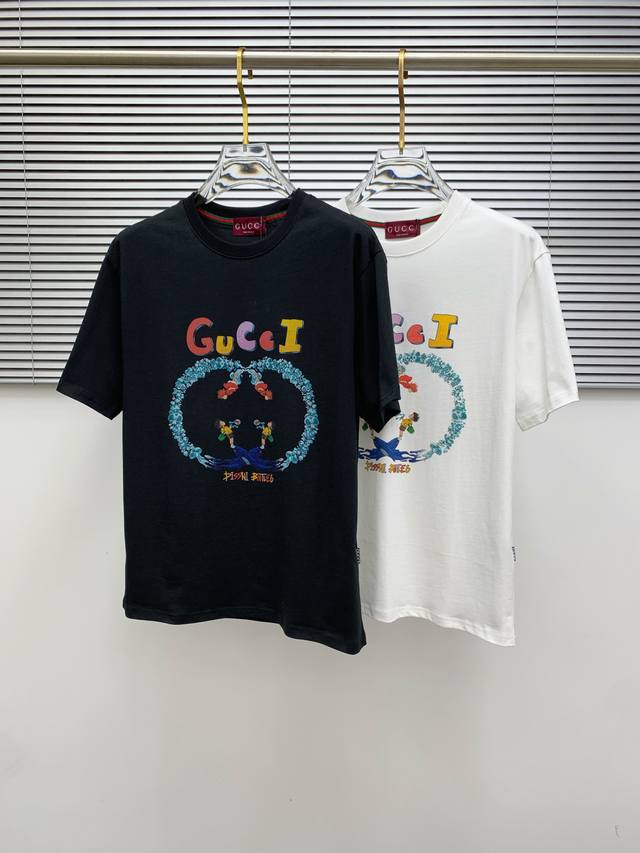 Gucci 2025 Summer New Short-Sleeve T-Shirt, Unique Art Series, Exclusive Online