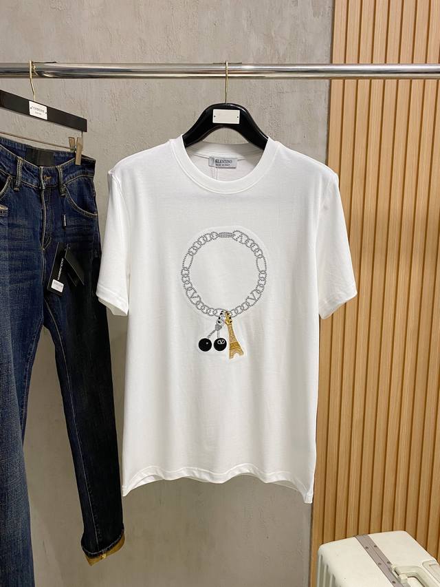 Valentino 25Ss Spring/Summer New Arrival Exclusive Store Latest Short-Sleeve Rou