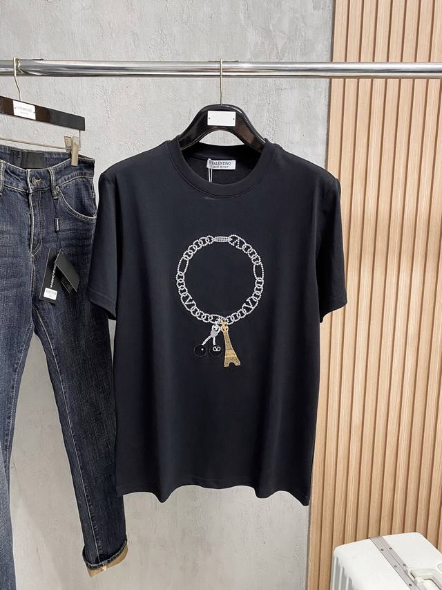 Valentino 25Ss Spring/Summer New Arrival Exclusive Store Latest Short-Sleeve Rou