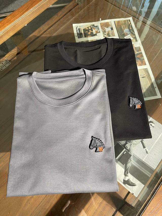 2025 Spring/Summer New Arrival Herm S Home Collection Casual Round-Neck Short-Sl