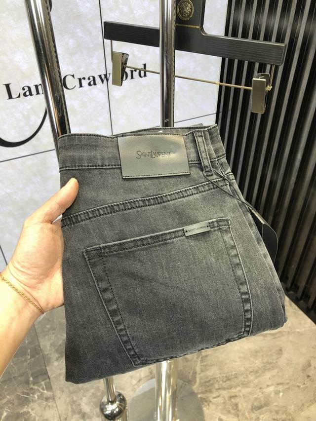 Saint Laurent. High-End Custom-Made, 25Ss Early Spring Latest Original Denim Jea