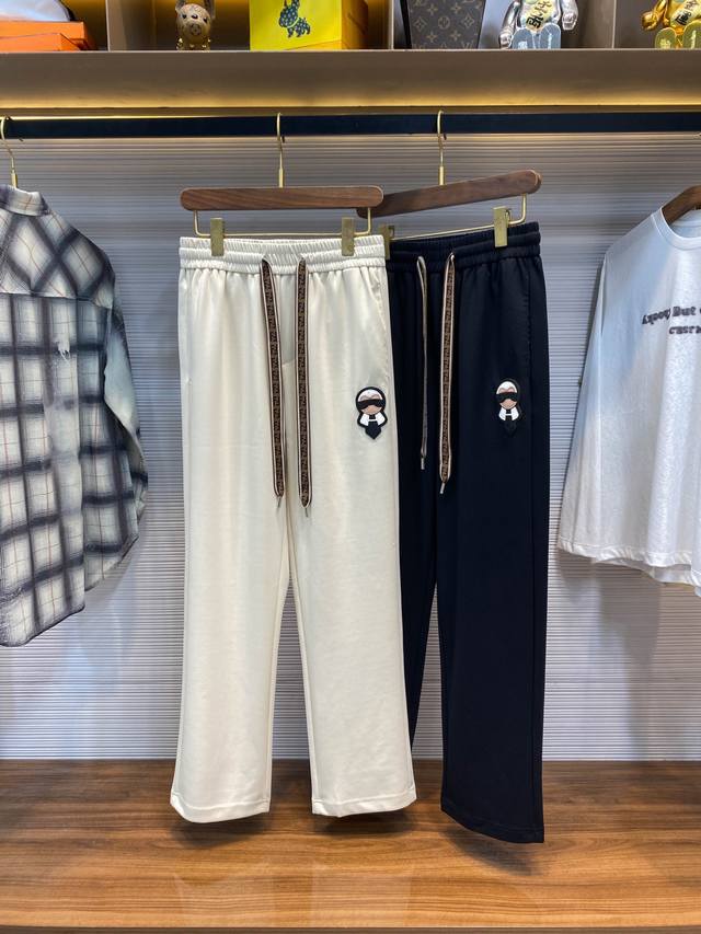 Fd25Ss Spring/Summer New Arrival Air-Layered Cotton Fabric Drawstring Casual Pan
