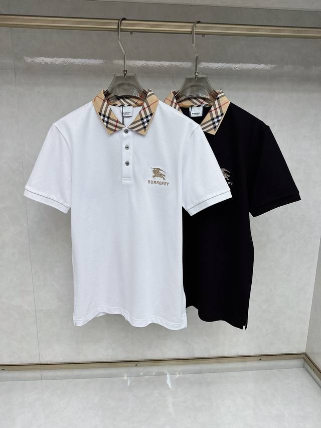 Burberry 2025Ss Summer New Arrival Logo Men's Collared Polo Shirt! Classic Busin
