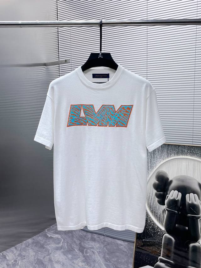Louis Vuitton Lv Top-Tier Version 2025 New Model Round Neck Short-Sleeve Knit Ba