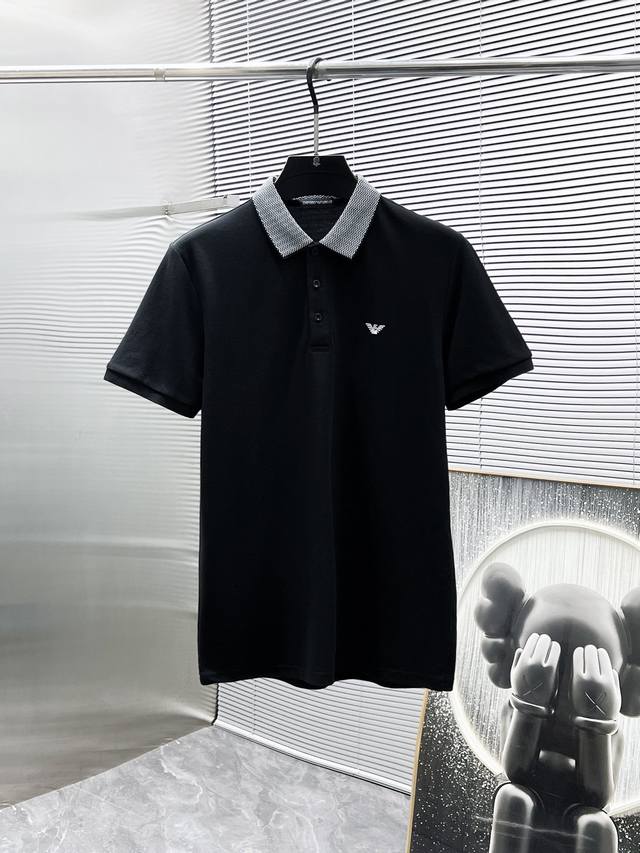Armani 2025Ss Summer New Arrival Collared Short-Sleeve T-Shirt Polo Shirt, Premi