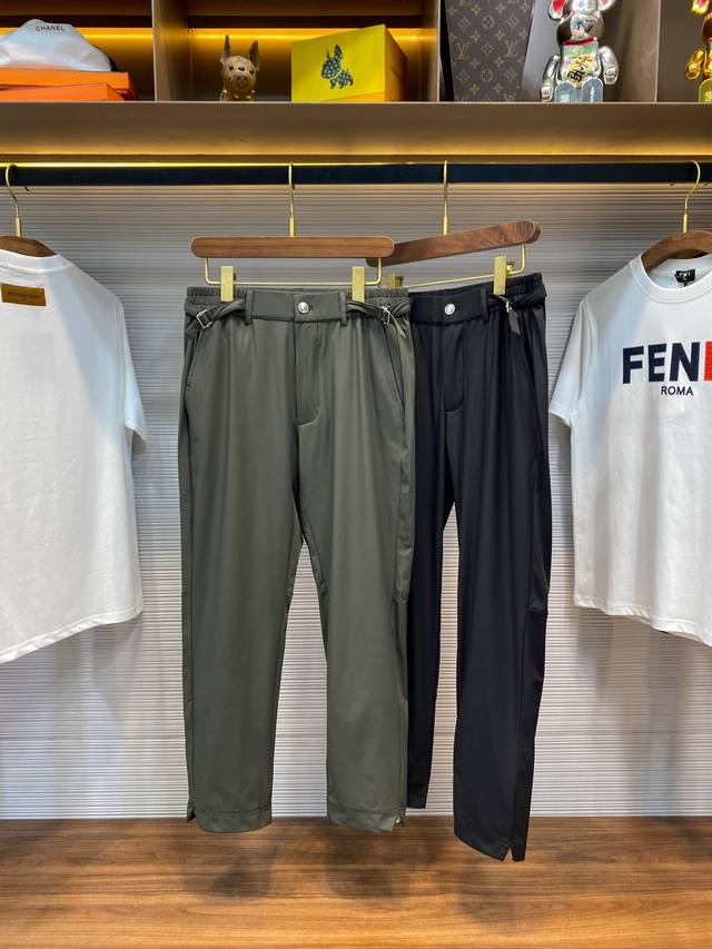 Her25Ss Spring/Summer New Lightweight Twill Weave Fabric Casual Pants, Men's Bac