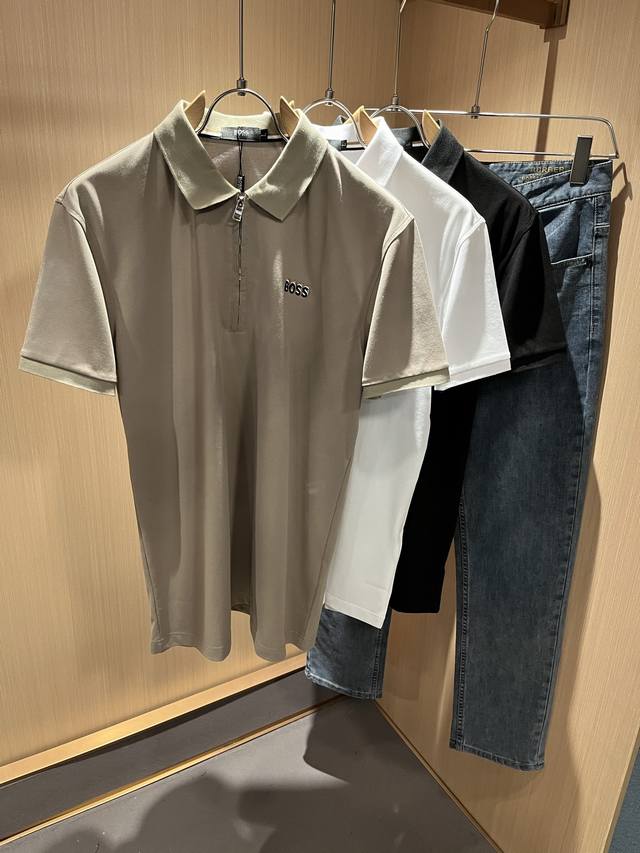 Boss 2025 Spring/Summer New Men's Short-Sleeve Polo Shirt, Latest Model Exclusiv