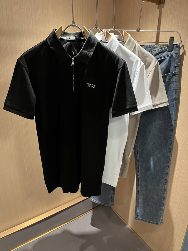 Boss 2025 Spring/Summer New Men's Short-Sleeve Polo Shirt, Latest Style, Exclusi