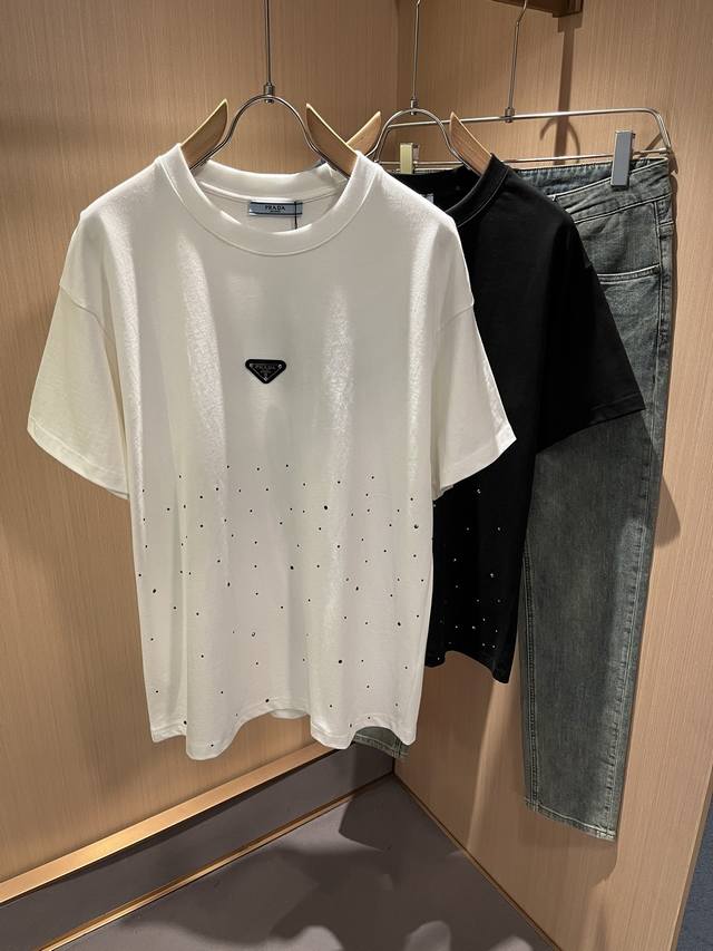 Prad*A Prada 2025 Spring/Summer New Arrival Men's And Women's Short-Sleeve T-Shi