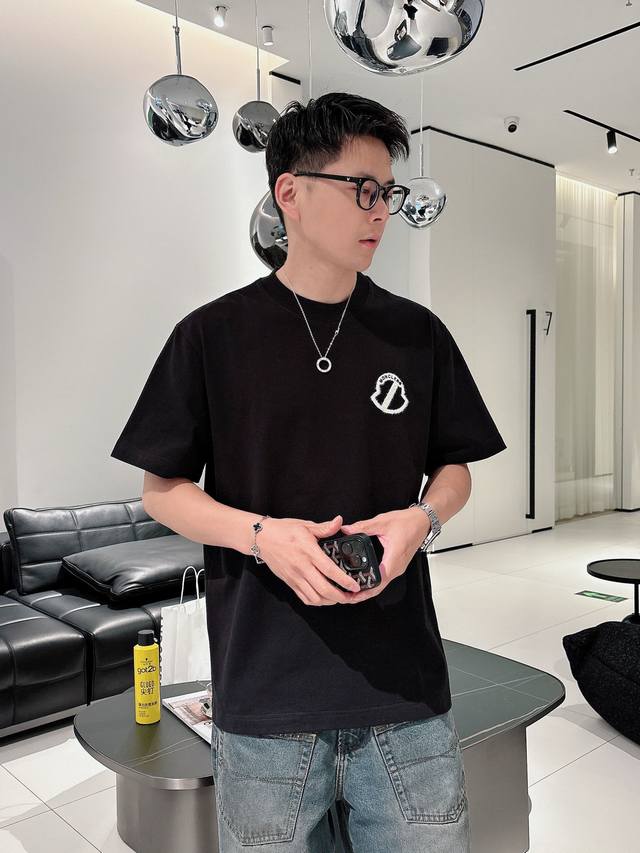 Mengkou 2025 Summer New Short-Sleeve T-Shirt, Featuring Unique Embroidered Craft