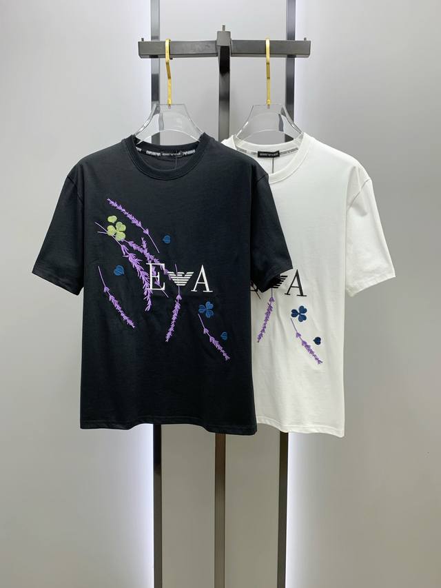 Armani 2025 Summer New Short-Sleeve T-Shirt, Personalized Art Series Exclusive O