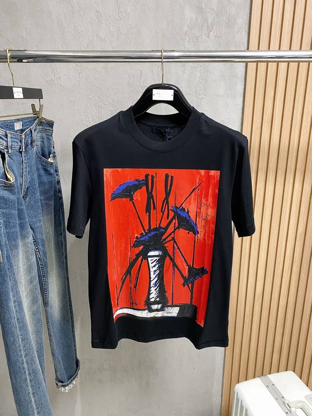 Prada 2025 Spring/Summer New Arrival Men's And Women's Short-Sleeve T-Shirt, Lat