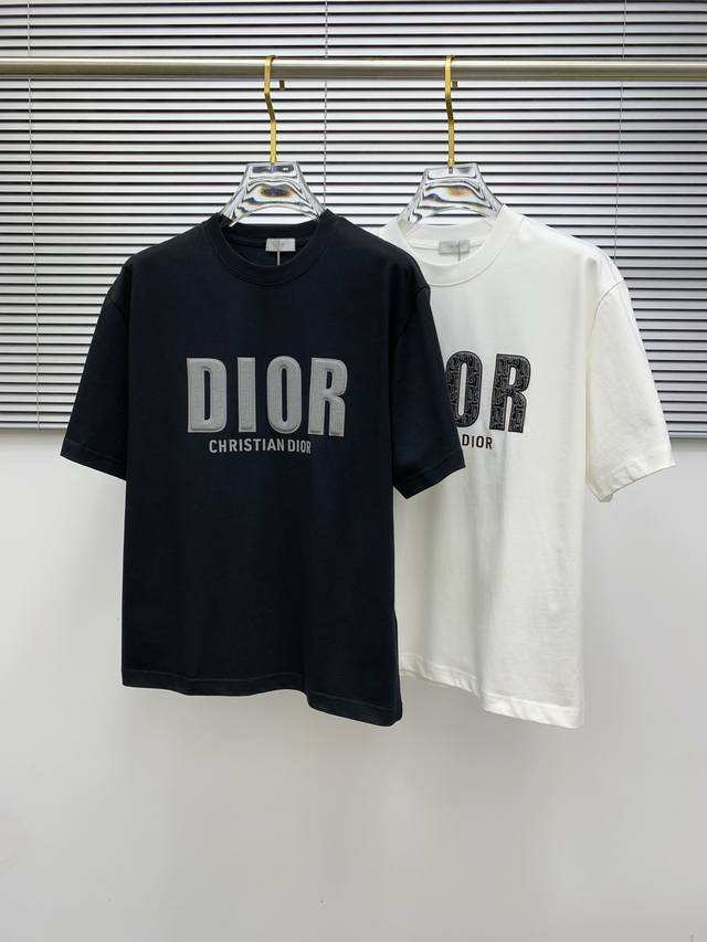 Ss Dior 100% Cotton Latest Fabric Classic Logo Pattern, Fashionable And Minimali