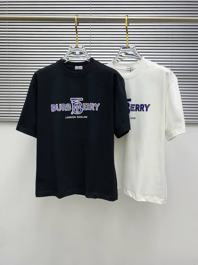 Ss Burberry Cotton Latest Fabric Classic Logo Pattern Fashionable And Simple Sho