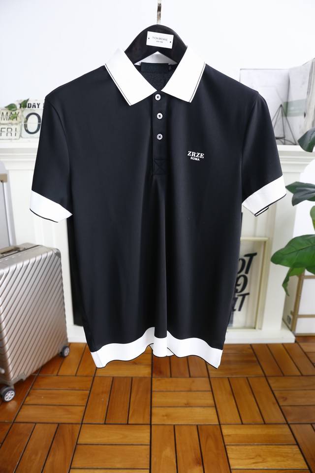 Zegna. 2025 Summer New Arrival Men's Collared Short-Sleeve Polo Shirt With Luxur