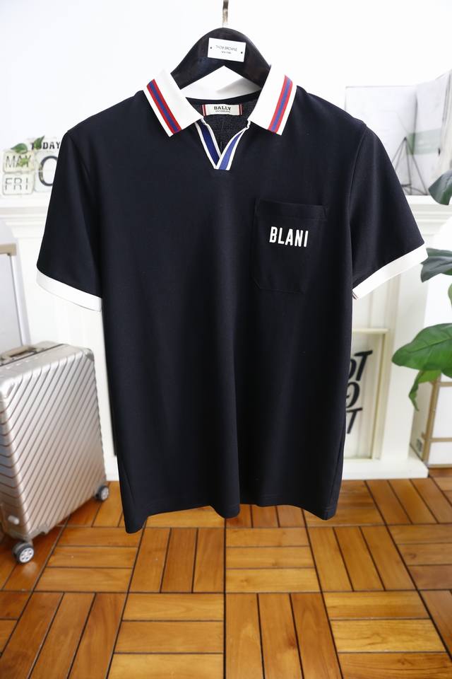 Bally. 2025 Summer New Arrival Men's Collared Polo Shirt With A Fashionable And