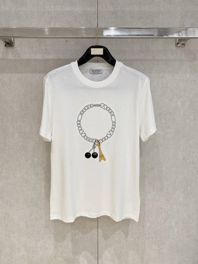 Valentino 25Ss Spring/Summer New Arrival Exclusive Store Latest Short-Sleeve Rou
