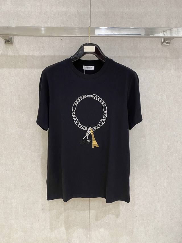 Valentino 25Ss Spring/Summer New Arrival Exclusive Store Latest Short-Sleeve Rou