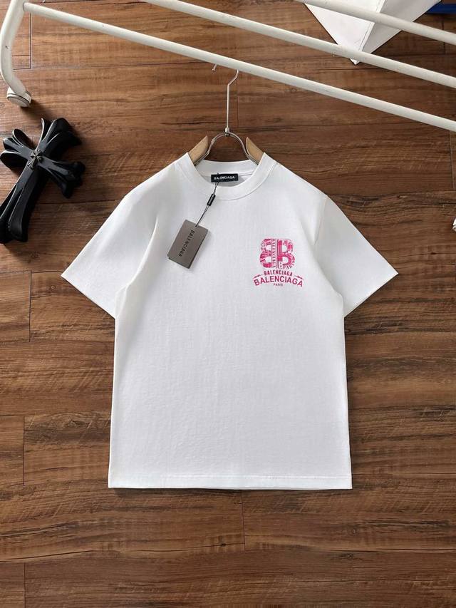 Paris Balenciaga 2025 Summer New Arrival Unisex Short-Sleeve T-Shirt! Custom-Mad