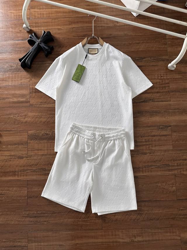 Gucci 25 Ss Spring/Summer New Cotton Set With Perfect Embroidered Logo, Top-Grad