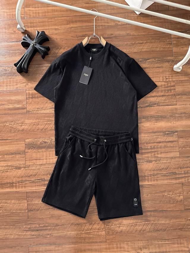 Set Fendi 25 Ss Spring/Summer New Cotton Suit Perfect Jacquard Logo Top-Tier Har