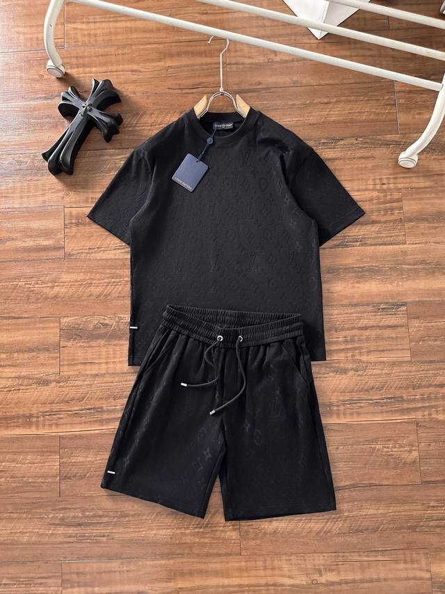 Set Lv 25 Ss Spring/Summer New Cotton Set Perfect Jacquard Logo Top-Tier Hardwar