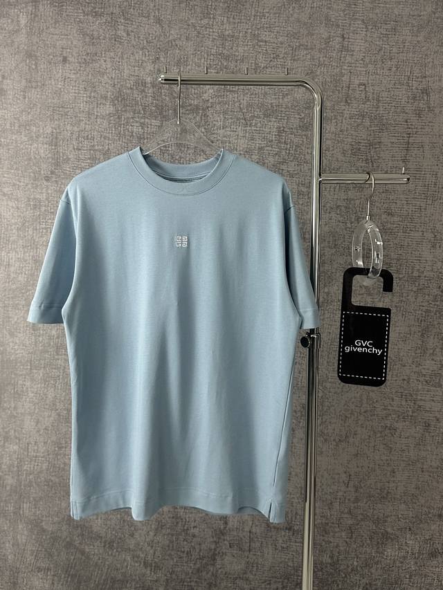 Givenchy 2025 New Letter Embroidered Round Neck Short-Sleeve T-Shirt For Men And