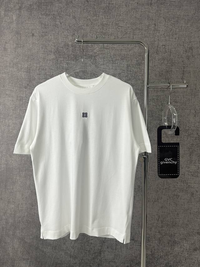 Givenchy 2025 New Letter Embroidered Round Neck Short-Sleeve T-Shirt For Men And