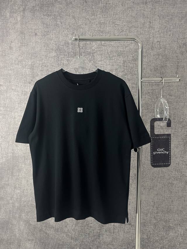 Givenchy 2025 New Letter Embroidered Round Neck Short-Sleeve T-Shirt For Men And