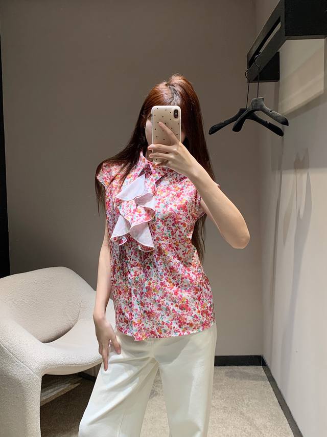 Chane* 25P Summer New Arrival Floral Print Sleeveless Shirt | Exclusive Yb Desig