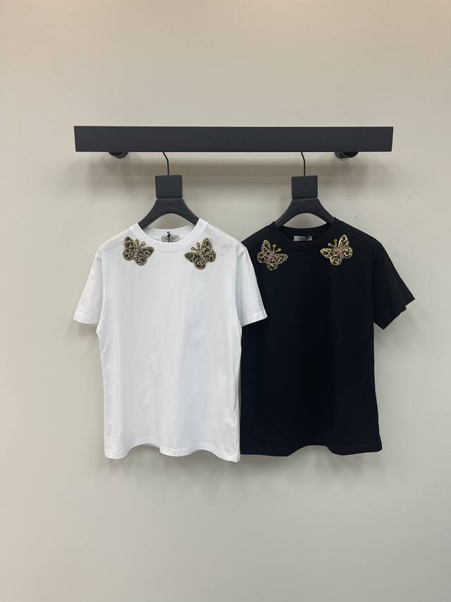 New Arrival Recommendation: Valentino Val 2025 Logo Butterfly Short-Sleeve T-Shi
