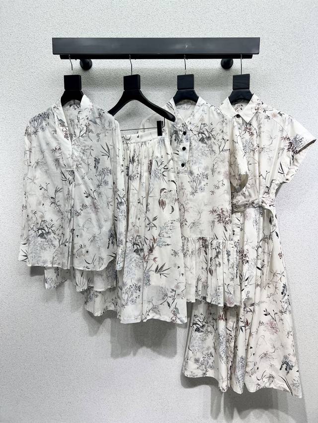 D's Series Of Retro-Style Floral Patterned Shirts Made From Yb Fabric. These Shi