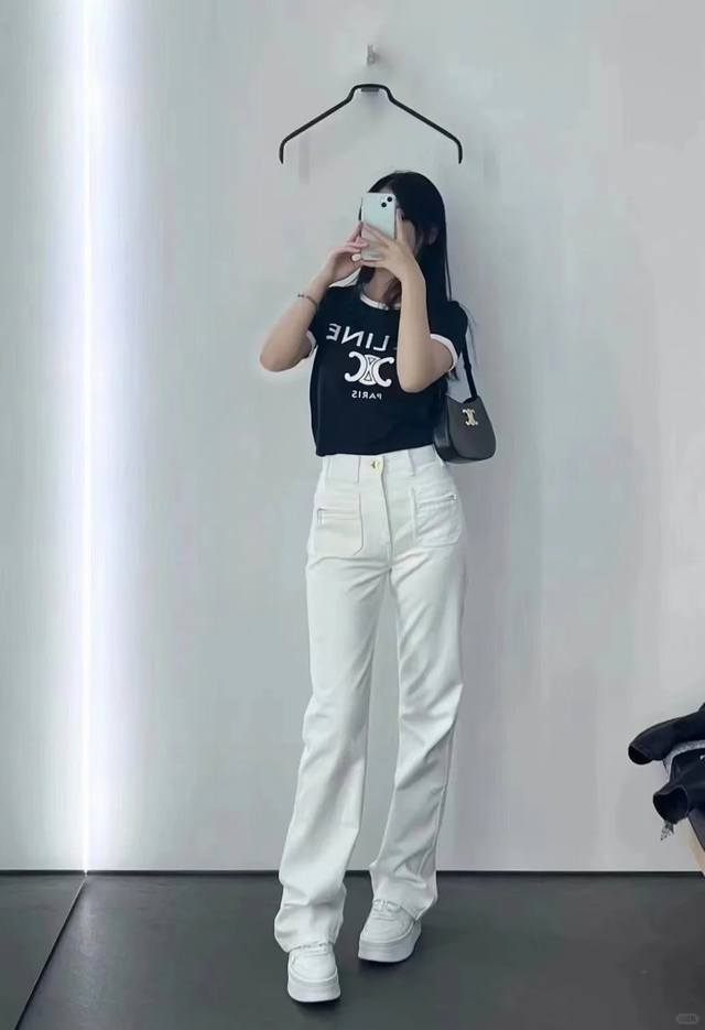 New Arrival! Latest Ce 25New Arc De Triomphe Zipper Pocket White Denim Pants. Si