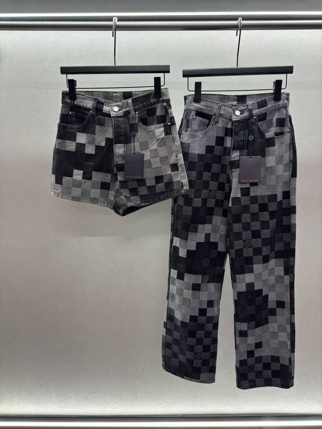 Spring And Summer P Shorts 150, P Pants 190! 1V Mosaic Print Pants + Matching Sh