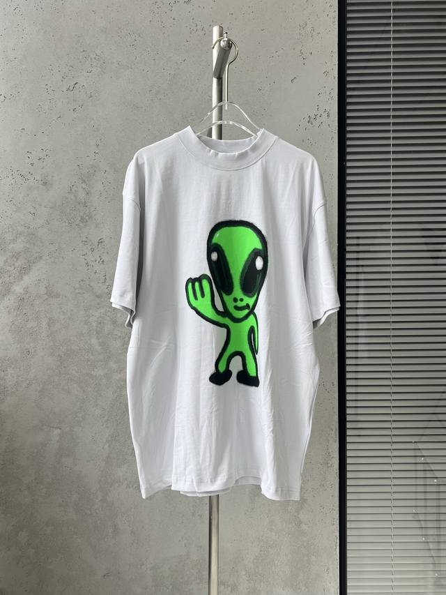 Ba* Parisian-Style Pleated Alien Design, Exaggerated And Cute Alien Print, Paire