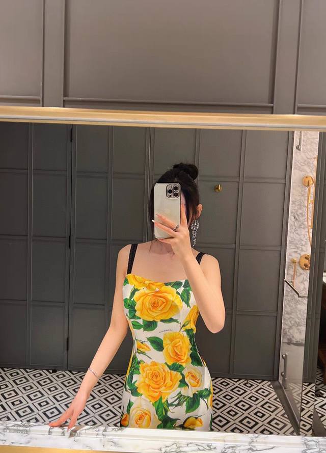 Dolce & Gabbana Sicilian Woman's Passionate Golden Yellow Rose Flirtatious And A
