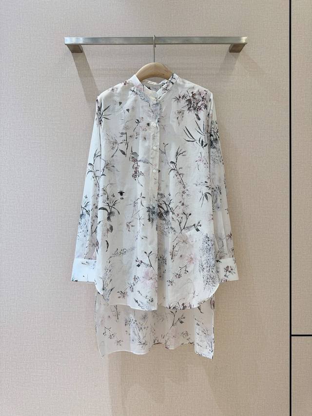 D's Classic Long-Sleeve Shirt A Floral-Print Top With A Soft And Smooth Cotton F