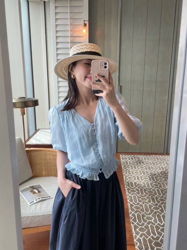 Original Cho.....2025 Summer New Arrival Fashion Hemp Blouse, Made From 100% Ram