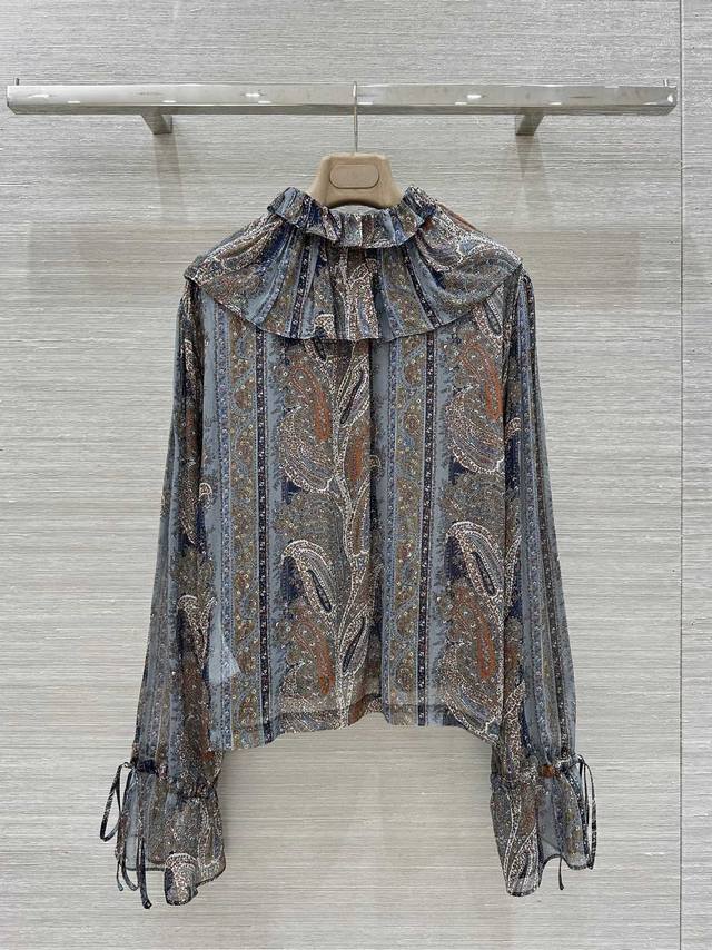 Exclusive Debut, Original Quality Slp* 25S New Arrival. Cashew Flower Ruffled Pe
