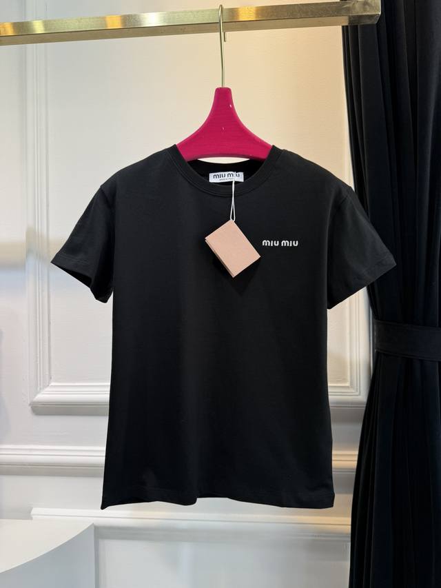 Miu Minimalist Short-Sleeve T-Shirt 25 Early Spring Ss. Superior In Softness And