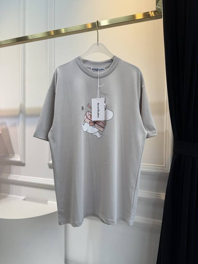 Acne25 Spring/Summer New Collaboration Cartoon T-Shirt: Ultra-Cute Moomin Series