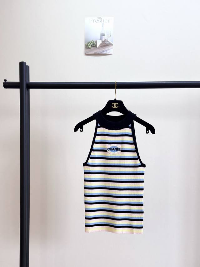 Ch-Y, , Xiao Xiang's New Off-The-Shoulder Striped Knit Tank Top Custom-Made Impo