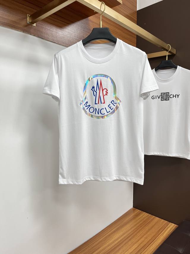 Moncler 2025 Spring/Summer New Arrival Medusa & Brand Letter Logo Print Short-Sl