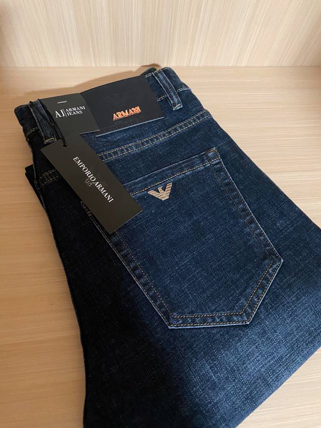 Armani Classic Blue Cow Series, Featuring Premium Leather Labels And Exquisite M