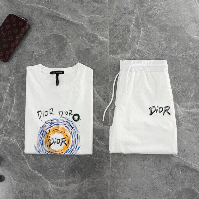 Direct Brand: Dior 2025 New Men's Short-Sleeve Shorts Set! Available On The Offi