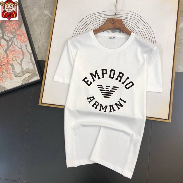 Direct Brand: Armani Armani Plus-Size Men's Casual Short-Sleeve T-Shirt, 2025 Sp