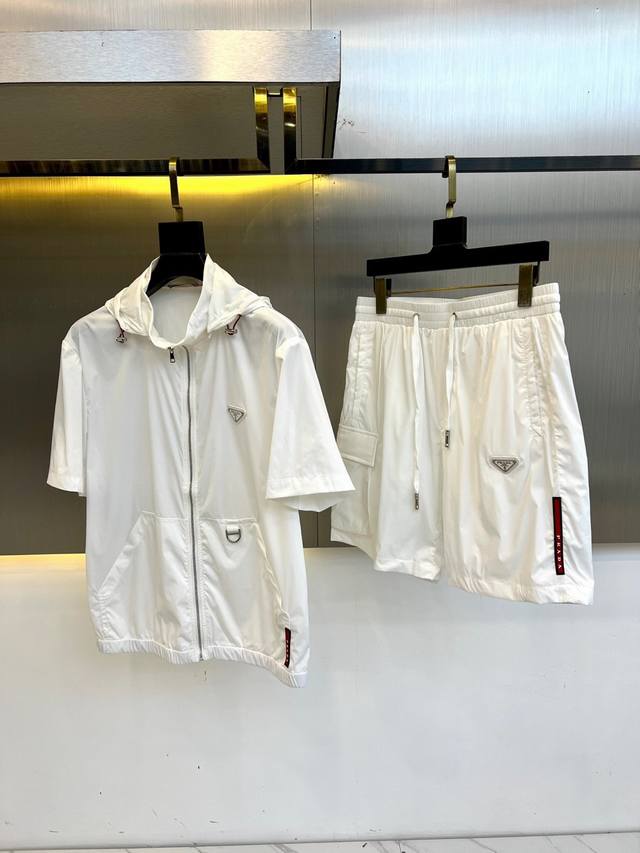 Mos Prad, 2025Ss Summer New Casual Set, Men's Sports Short-Sleeve T-Shirt + Shor