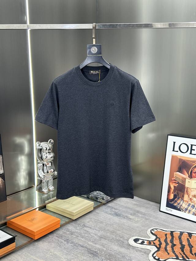 Ouk L P2560 New Men's Casual Round Neck Embroidered Short-Sleeve T-Shirt, Made F
