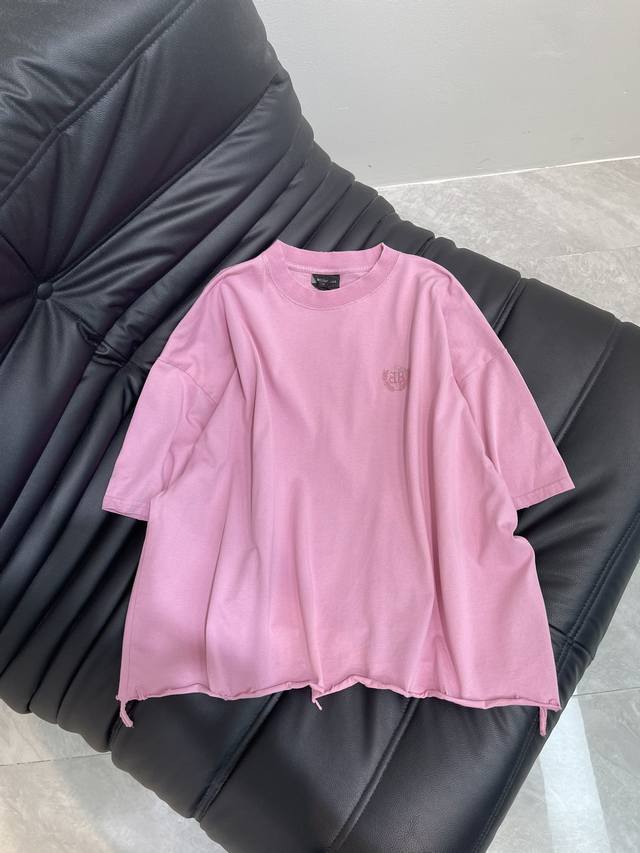 Balenciaga* Round-Neck Distressed Print T-Shirt; Custom-Made Yb 100% Cotton Mate