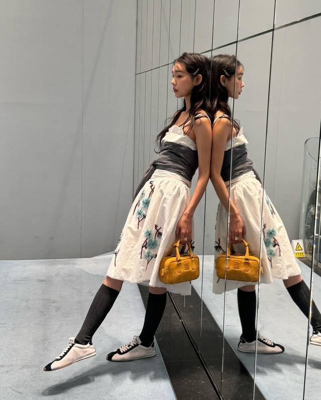 Miumi* 25Ss Spring/Summer New Arrival Intellectual College-Style Heavy-Duty Flow